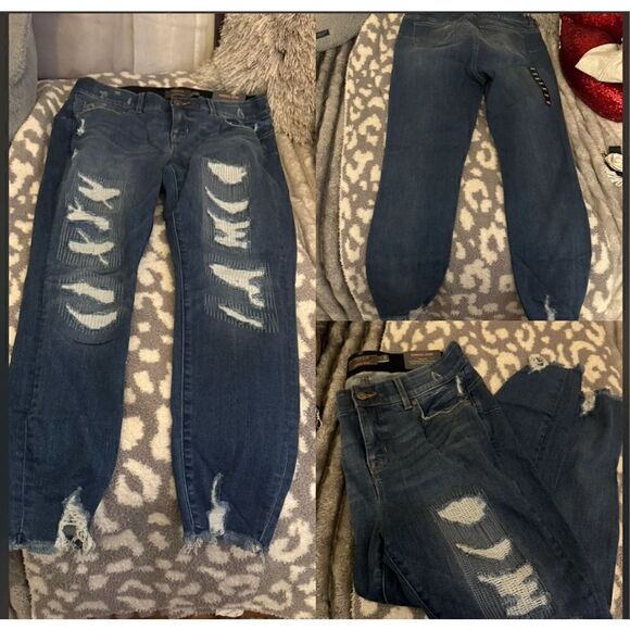 Torrid nwt Bombshell Skinny stretch High-Rise Destructed Jean 14S westchester - Picture 5 of 11